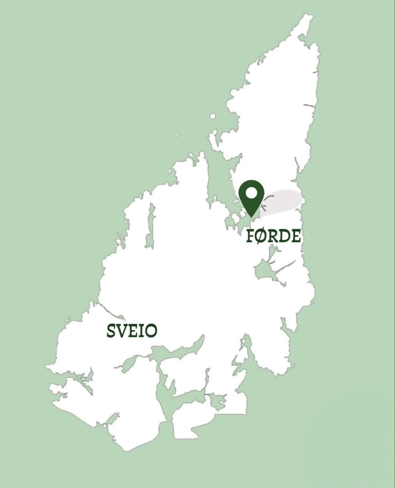 Kart over Førde i Sveio